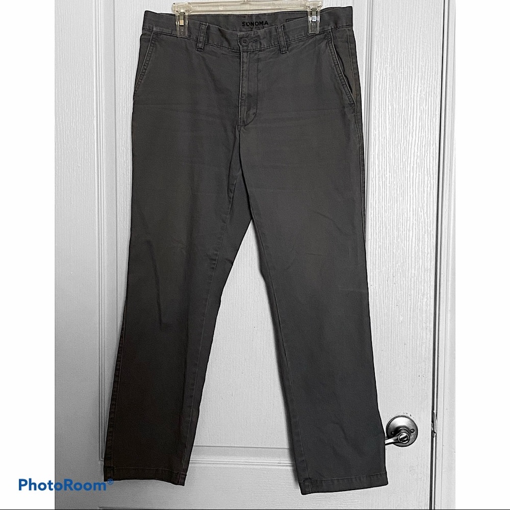 Sonoma Straight Leg Gray Pants